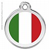 Italian Flag Dog ID Tag (Red Dingo)